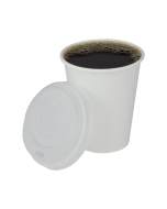 8-oz Hot Cup Unprinted Paper/PLA Lined White