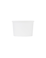 8-oz Container Unprinted Paper Food Container/PLA White