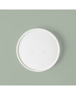 8oz oz PLA-lined Bleached Paper Food Container Lid (90 mm), 500/cs