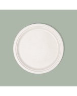 10" Compostable Round Bamboo Fiber Plate, PFAS FREE Clarion Collection, 500/Case