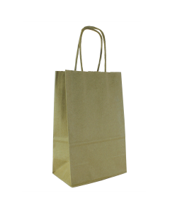 5.5x3.25x8.375 Natural Kraft Shopping Bag
