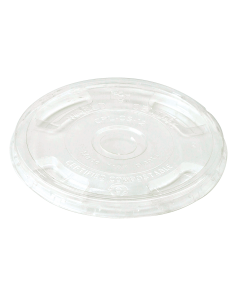 Clear Lid w/Straw Hole Fits 9-24oz PLA Cold Cups