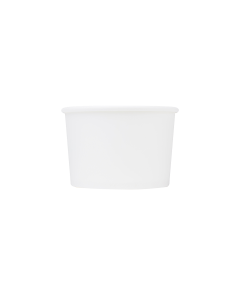 8-oz Container Unprinted Paper Food Container/PLA White