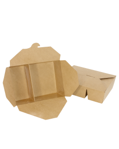 #23 Eco-Box 2-Comp Kraft Paper Take Out Box