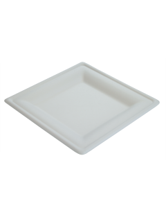 10" Square Fiber Plate White