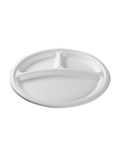 10" Plate 3-Comp Heavy Weight Fiber Round White